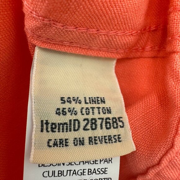 L.L. Bean Women's Orange Linen Cotton Button Up Jacket Size XS - Picture 7 of 8